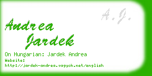 andrea jardek business card